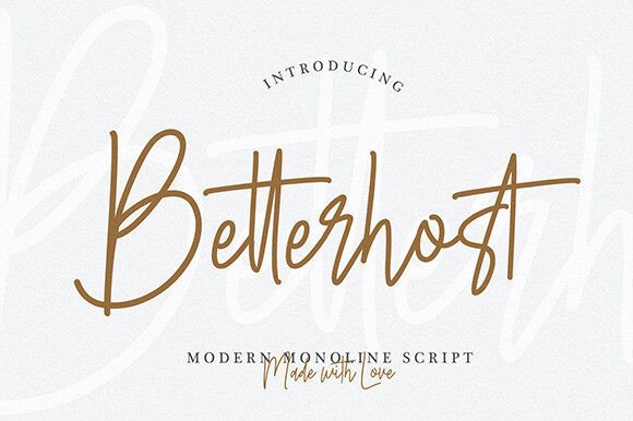 Betterhost Font – A Handwritten Script for Creative Craft Projects