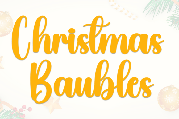 Christmas Baubles Font for Business