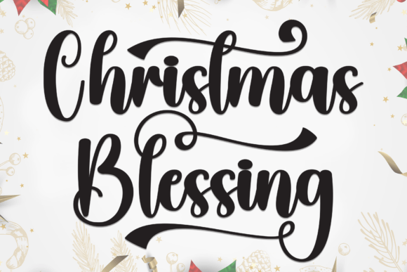 Christmas Blessing Font