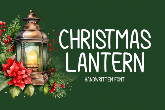 Christmas Lantern Font for Web Design