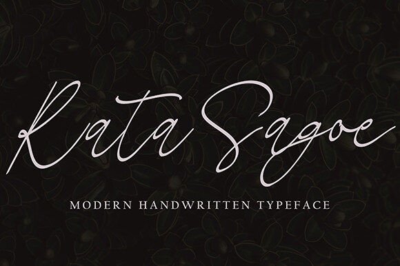 Rata Sagoe: A Stylish Script for Branding