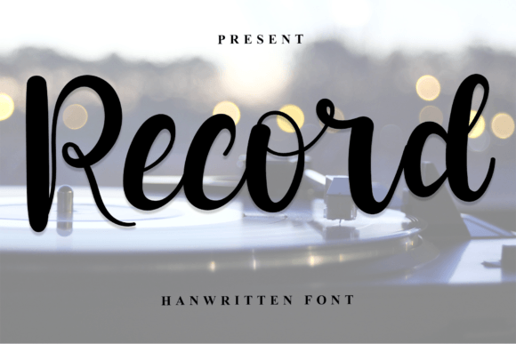 Record: A Font That Speaks Clearly
