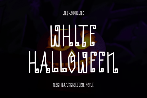White Halloween Font for Business